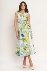 LAGOON FLOW WOVEN MIDI DRESS - Flying Tomato - Flyclothing LLC
