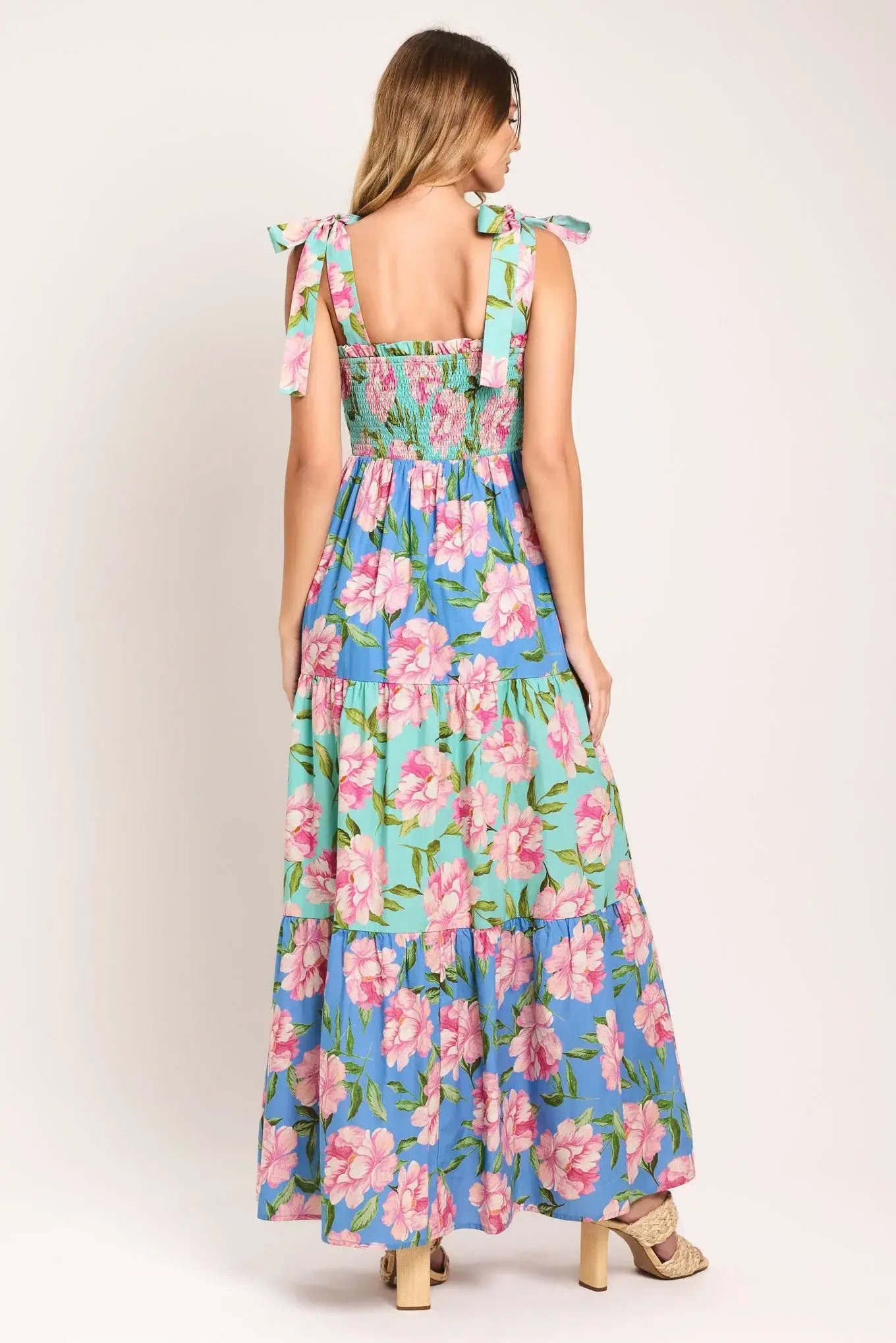 PASTEL GLOW WOVEN MAXI DRESS - Flying Tomato - Flyclothing LLC