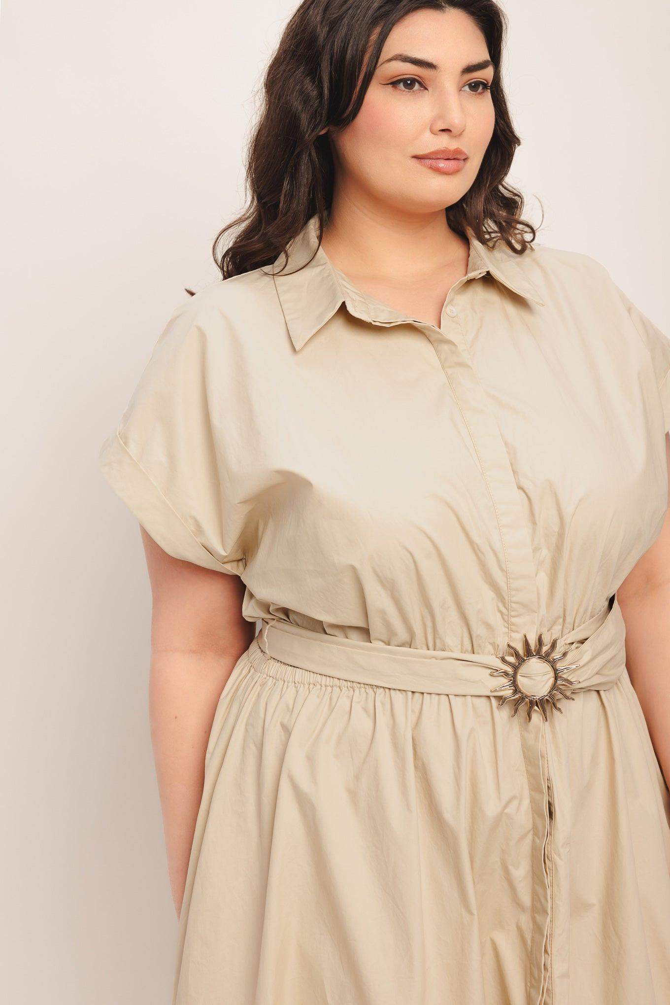 BARE ELEGANCE WOVEN MIDI DRESS - Flying Tomato - Flyclothing LLC
