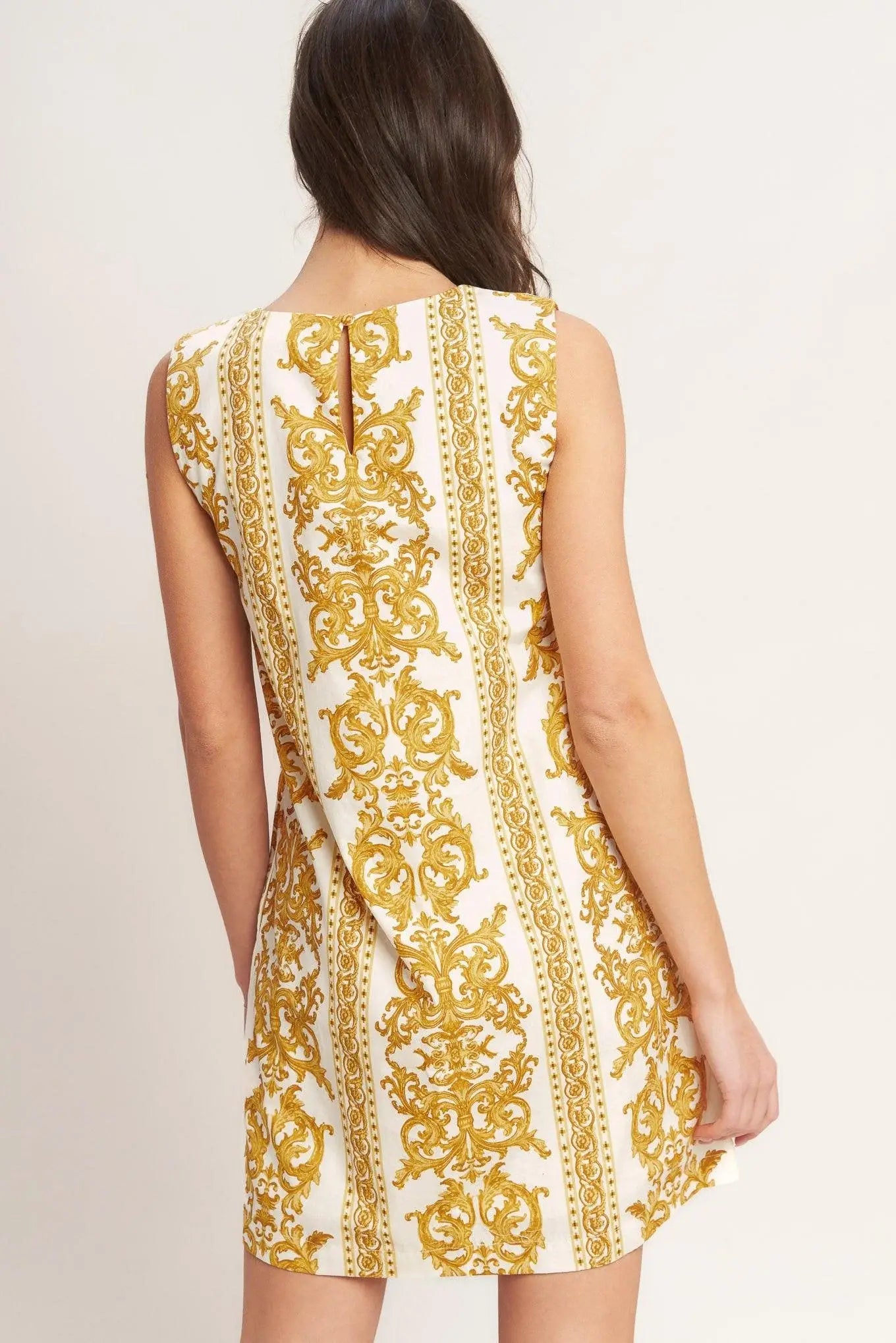 CITY GIRL WITH EDGE WOVEN MINI SHIFT DRESS - Flying Tomato - Flyclothing LLC