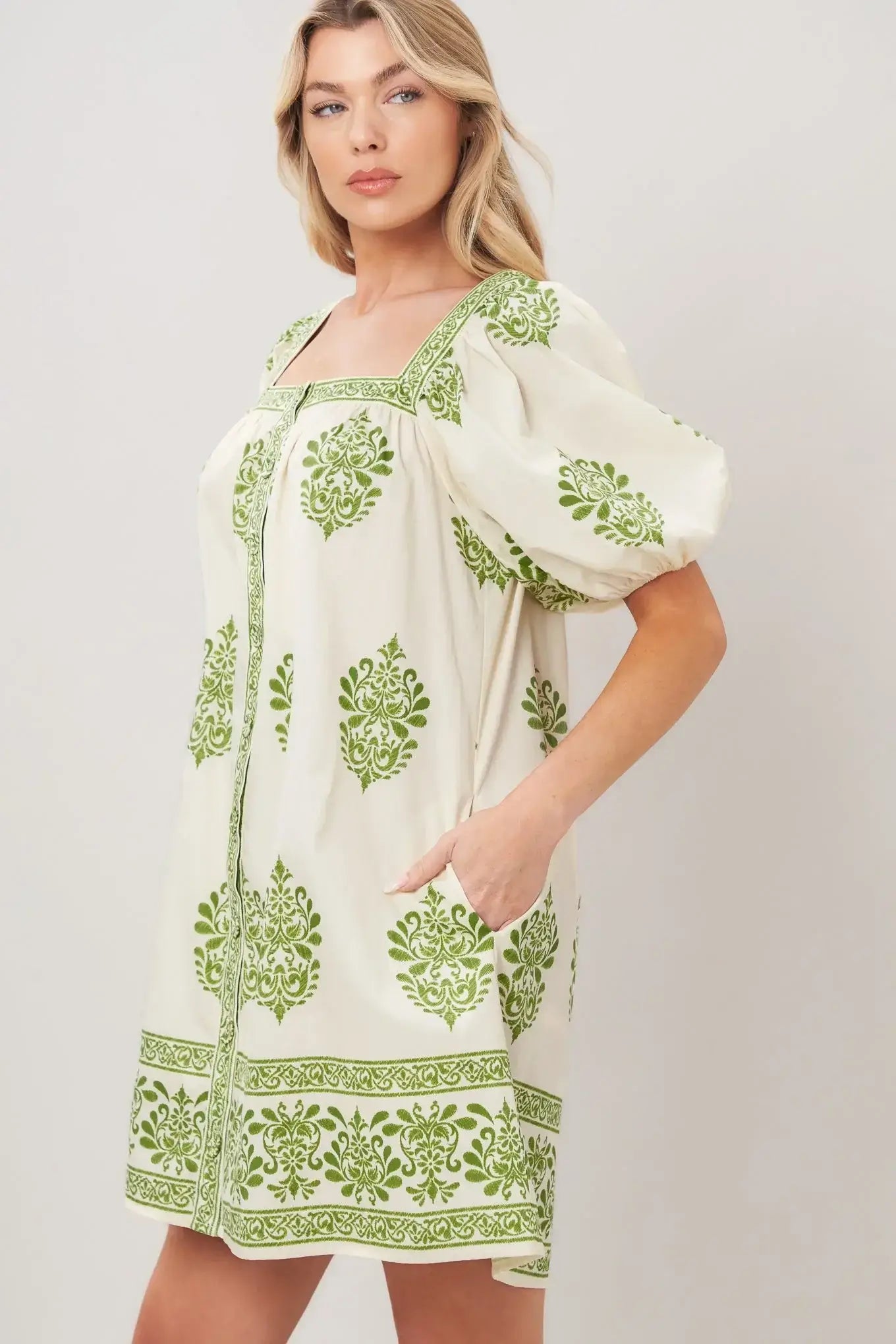SWEET MEADOW WOVEN MINI DRESS - Flying Tomato - Flyclothing LLC