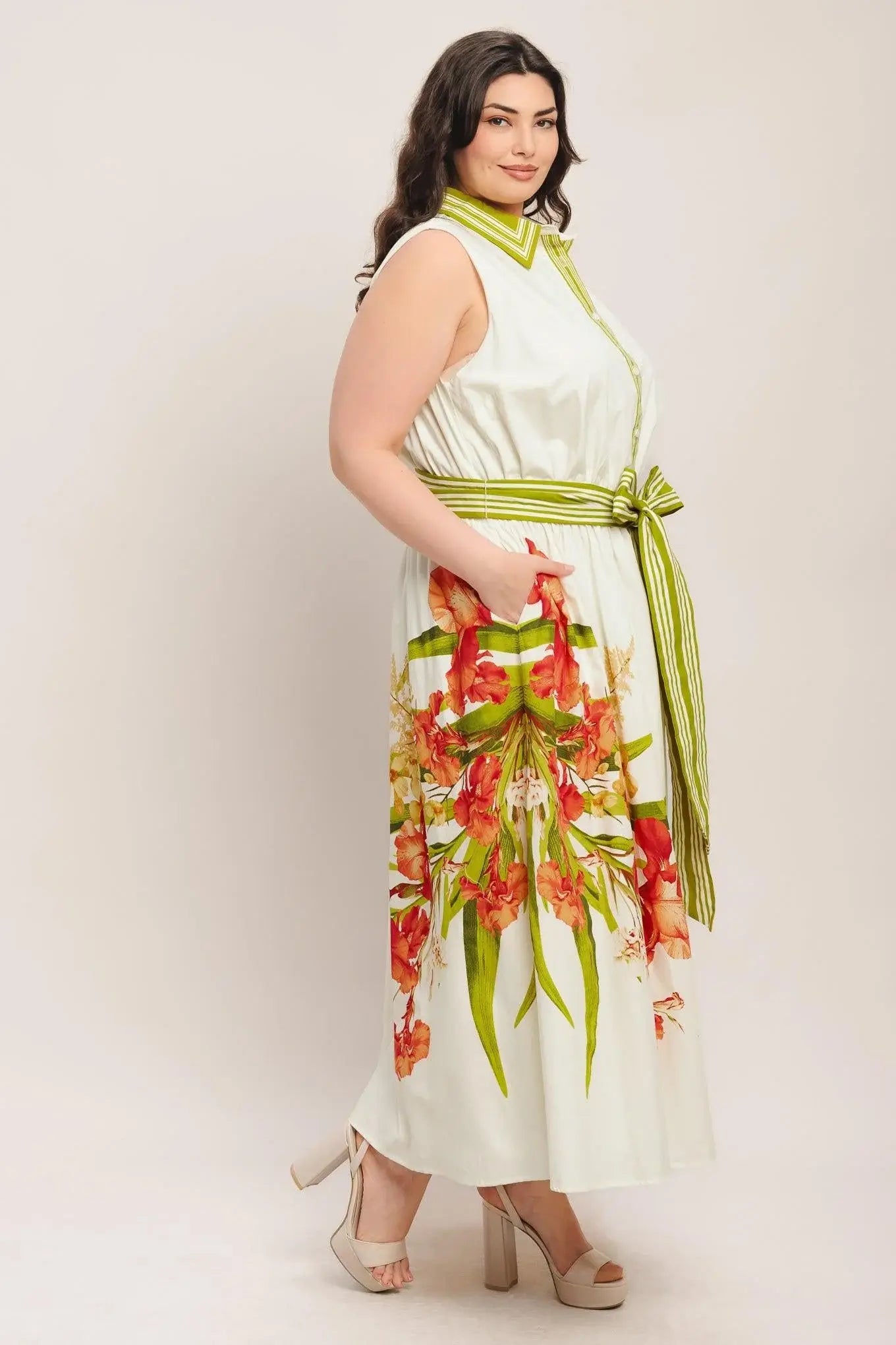 SPRING HEIRLOOM WOVEN MIDI DRESS - Flying Tomato - Flyclothing LLC