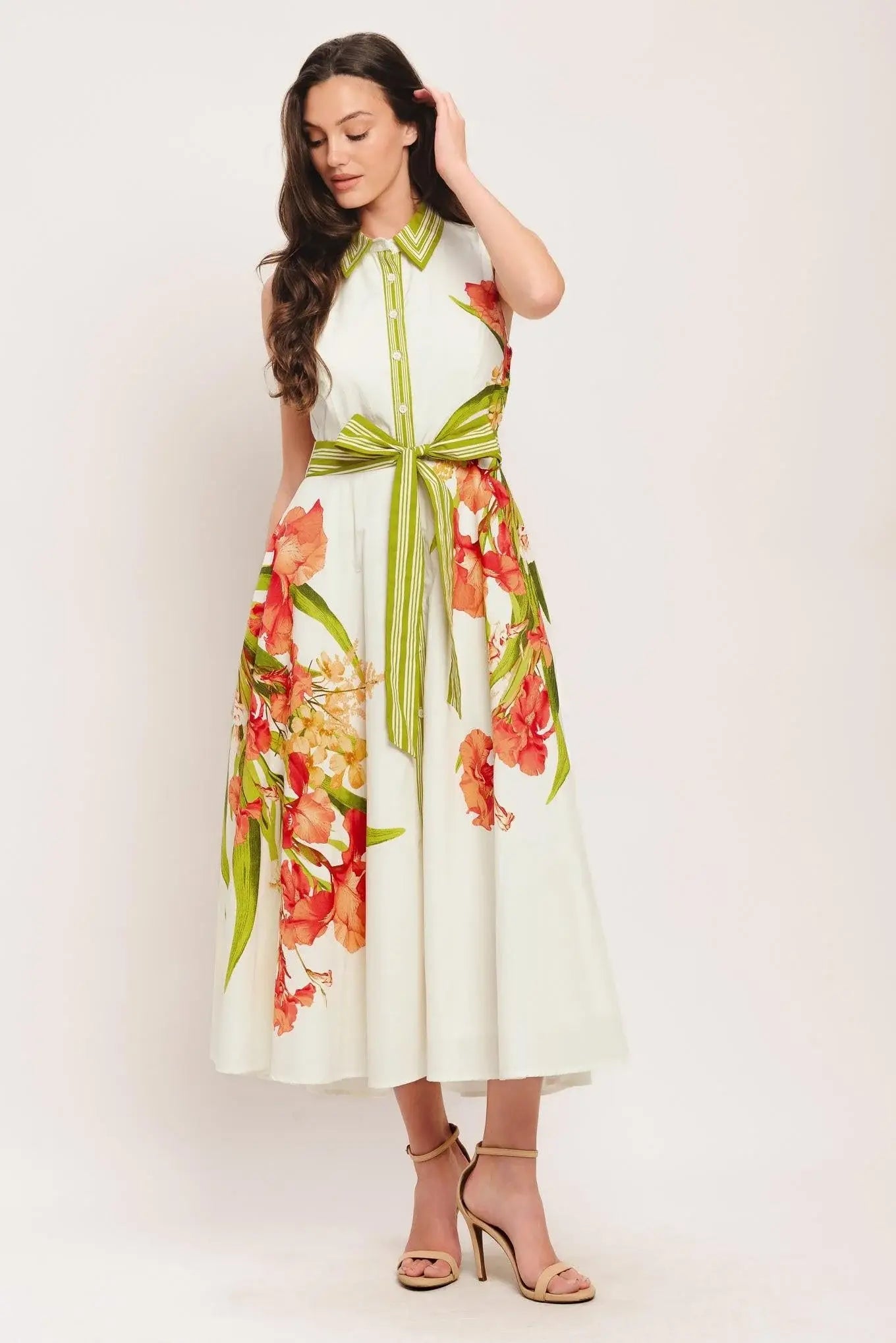 SPRING HEIRLOOM WOVEN MIDI DRESS - Flying Tomato - Flyclothing LLC