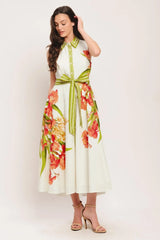 SPRING HEIRLOOM WOVEN MIDI DRESS - Flying Tomato - Flyclothing LLC