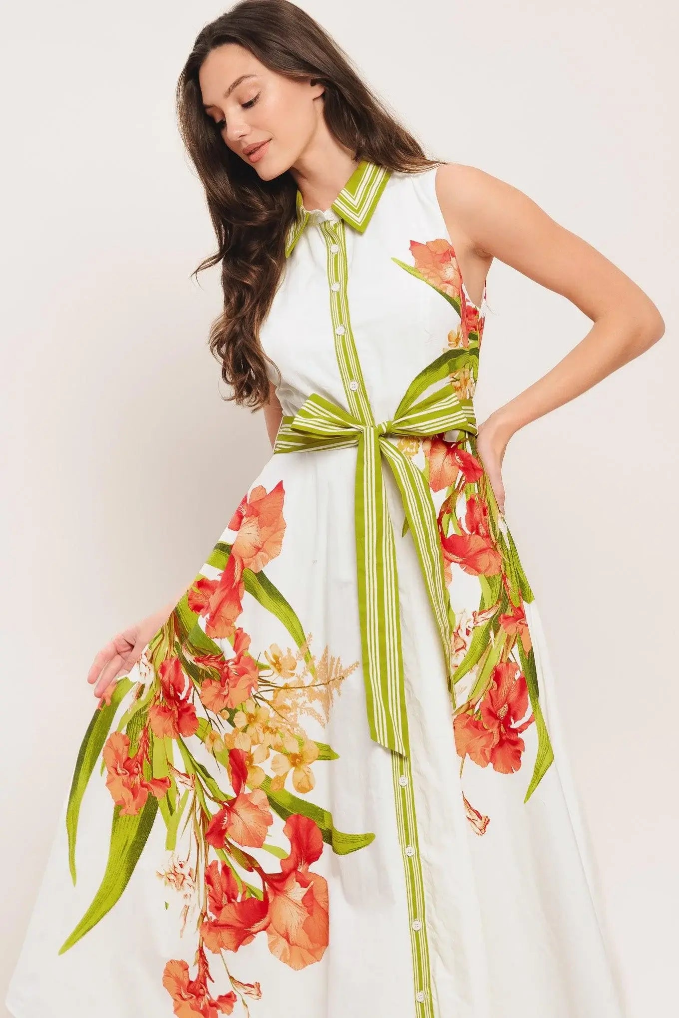 SPRING HEIRLOOM WOVEN MIDI DRESS - Flying Tomato - Flyclothing LLC