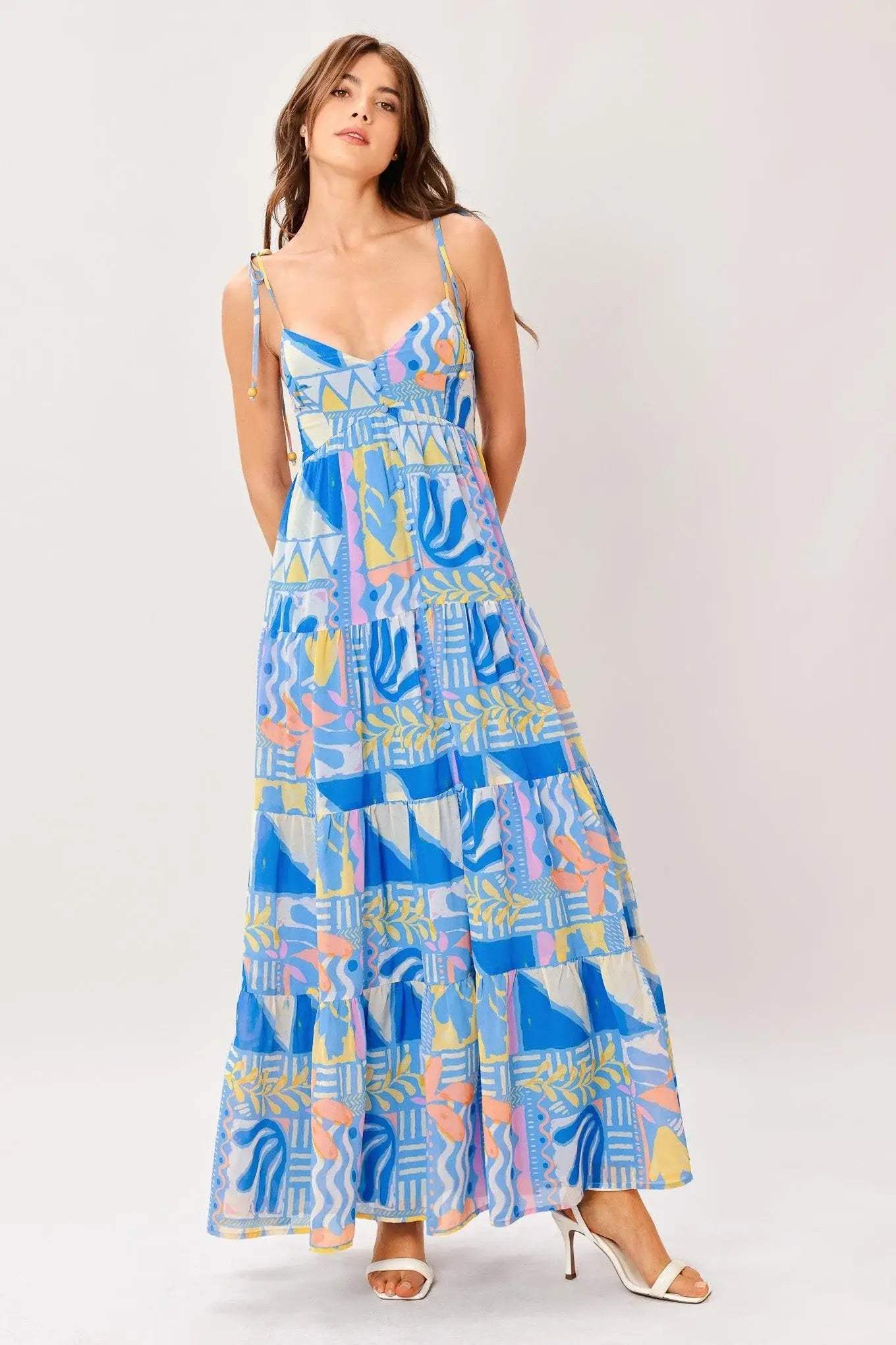SEASIDE LOVE FLOW WOVEN MAXI DRESS - Flying Tomato - Flyclothing LLC