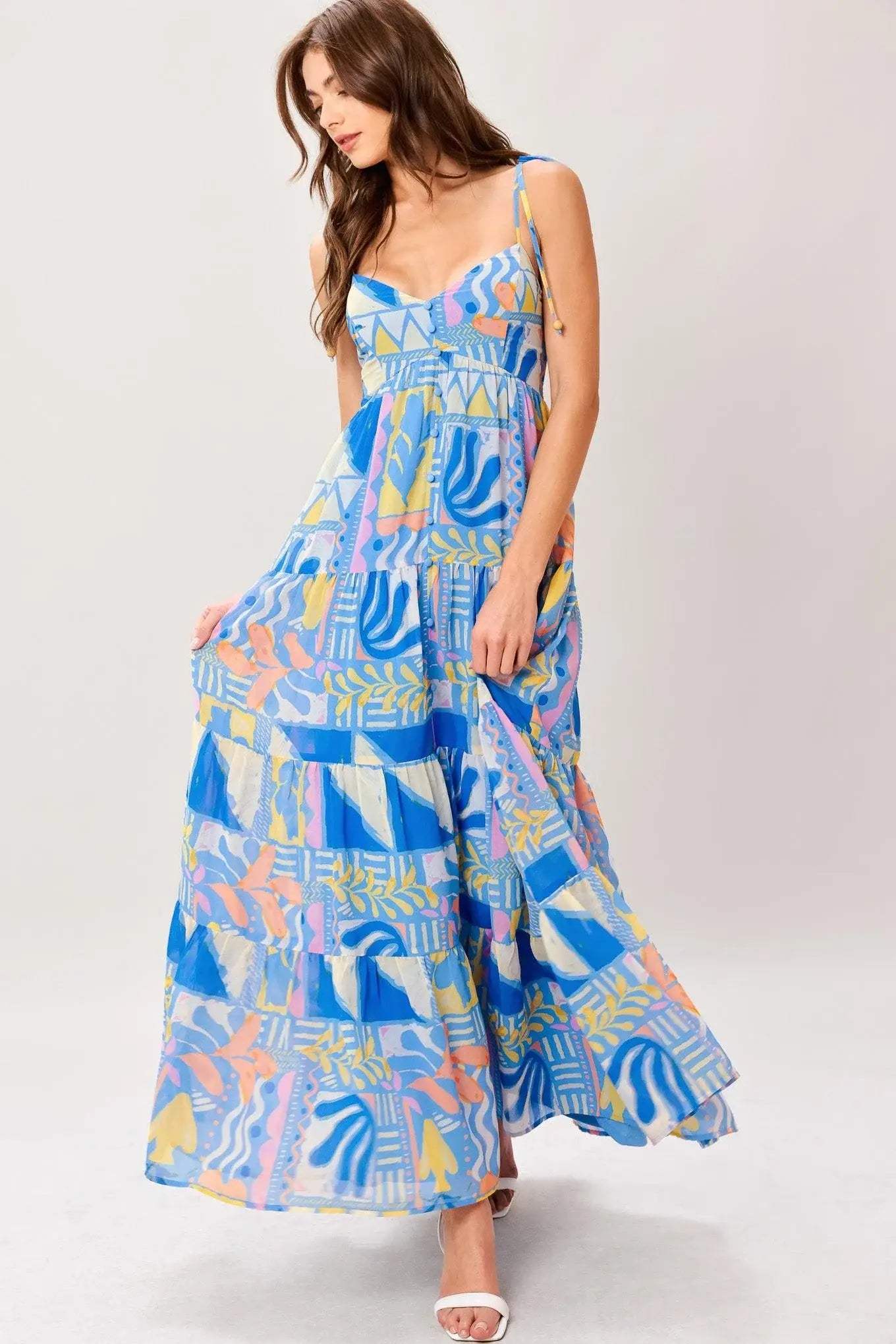 SEASIDE LOVE FLOW WOVEN MAXI DRESS - Flying Tomato - Flyclothing LLC