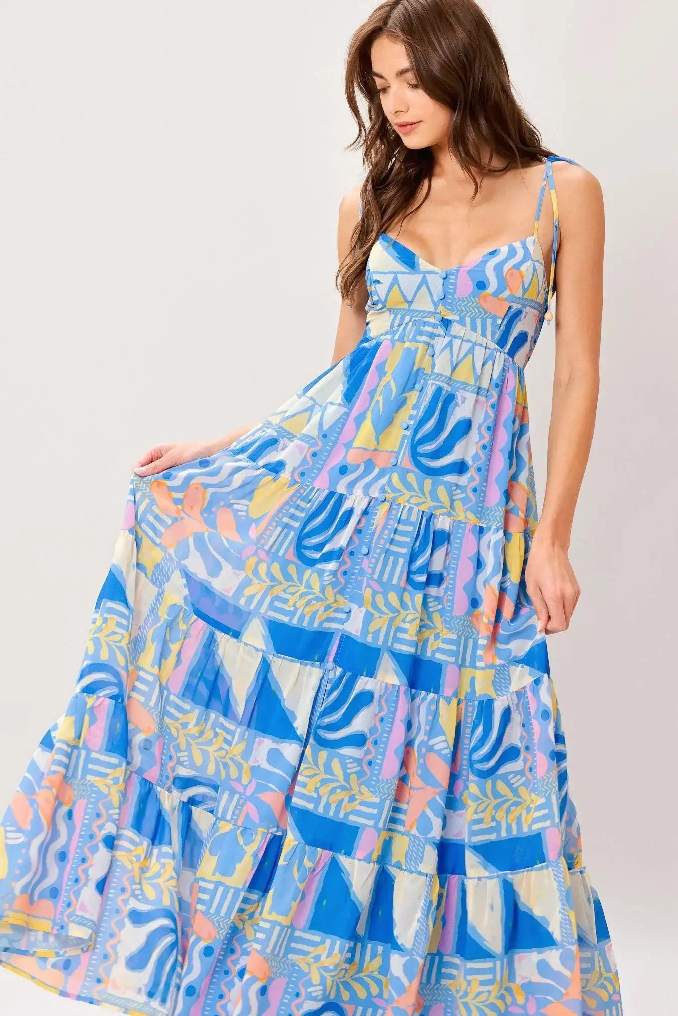 SEASIDE LOVE FLOW WOVEN MAXI DRESS - Flying Tomato - Flyclothing LLC