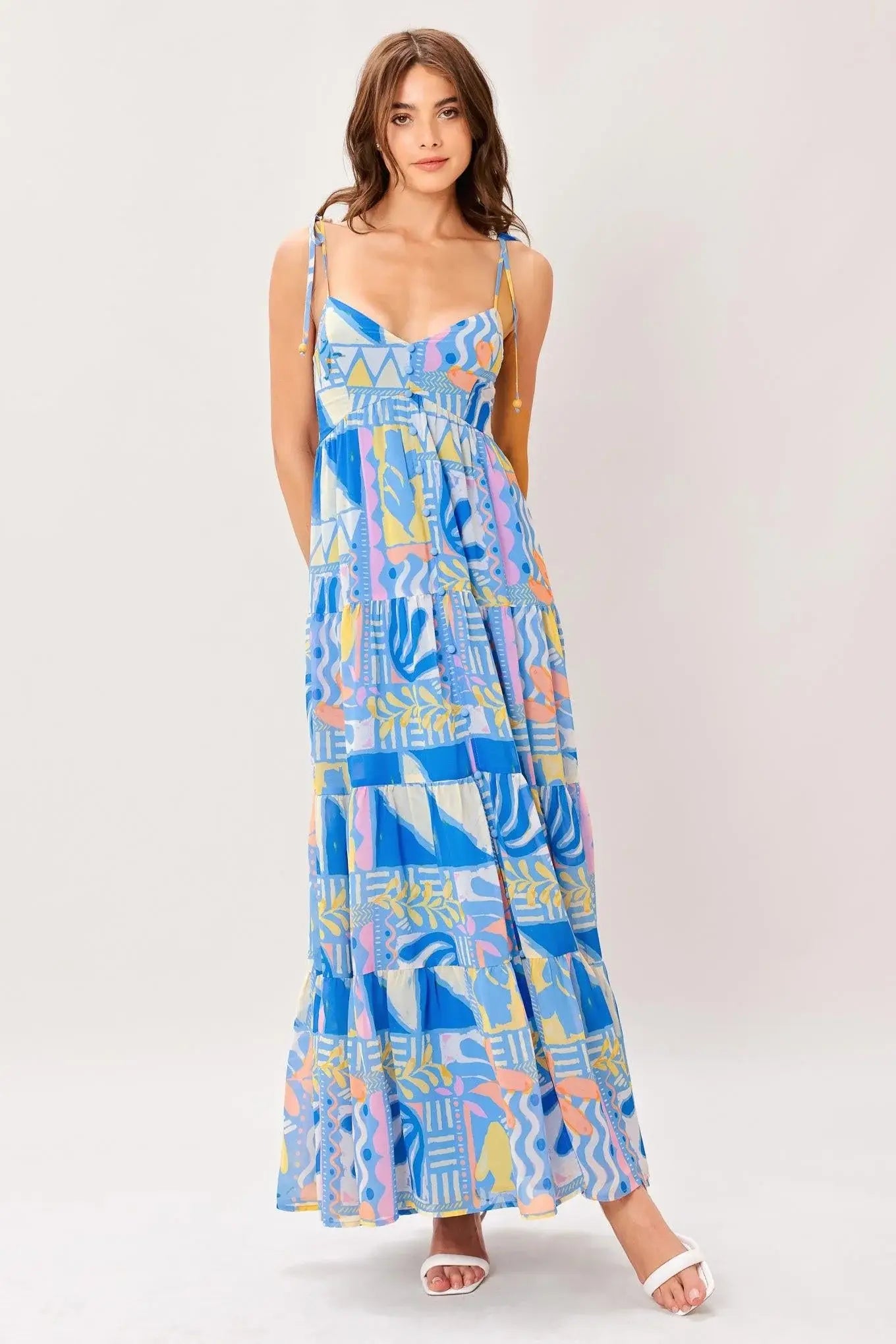 SEASIDE LOVE FLOW WOVEN MAXI DRESS - Flying Tomato - Flyclothing LLC