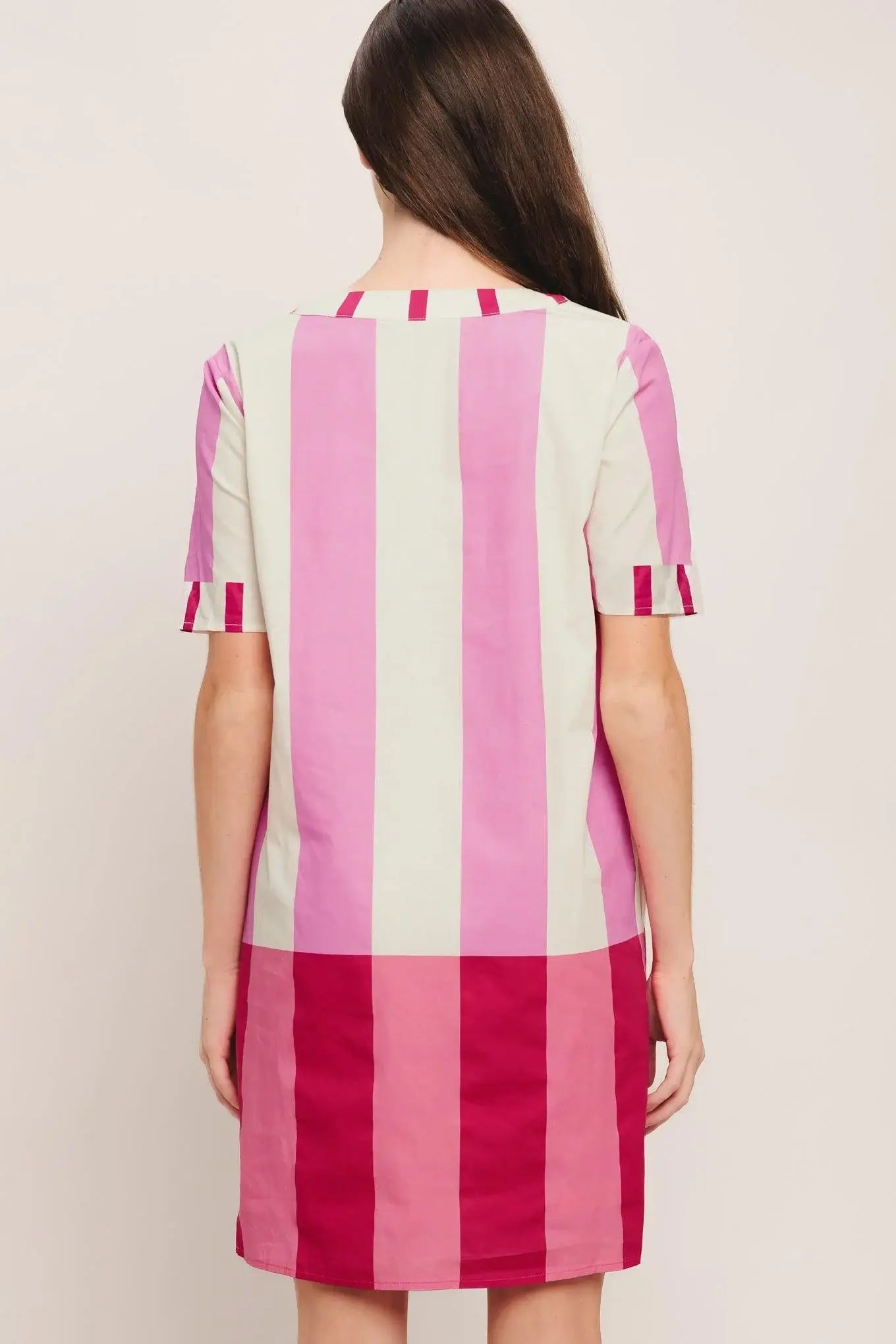 FRESH PINK WOVEN MINI DRESS - Flying Tomato - Flyclothing LLC