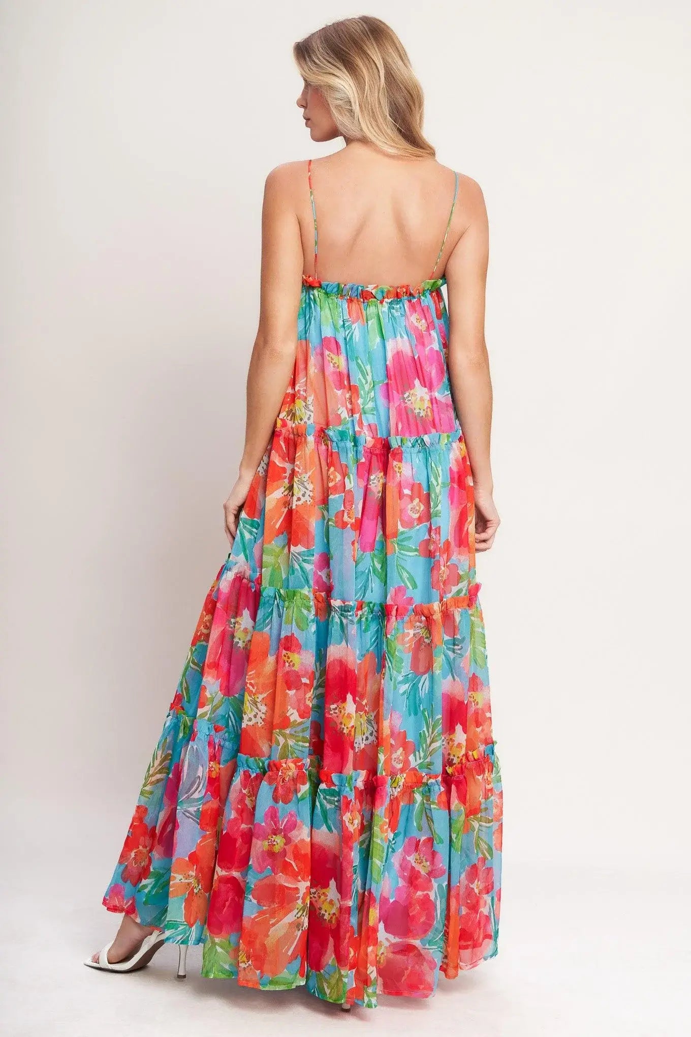 TROPICAL DAYDREAM WOVEN MAXI DRESS - Flying Tomato - Flyclothing LLC