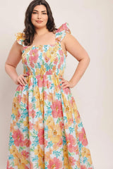 SOFT SUNSHINE WOVEN MIDI DRESS - Flying Tomato - Flyclothing LLC