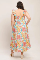 SOFT SUNSHINE WOVEN MIDI DRESS - Flying Tomato - Flyclothing LLC