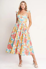 SOFT SUNSHINE WOVEN MIDI DRESS - Flying Tomato - Flyclothing LLC