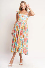 SOFT SUNSHINE WOVEN MIDI DRESS - Flying Tomato - Flyclothing LLC