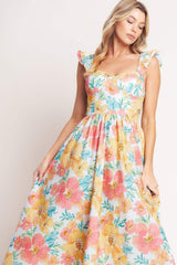 SOFT SUNSHINE WOVEN MIDI DRESS - Flying Tomato - Flyclothing LLC