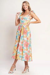 SOFT SUNSHINE WOVEN MIDI DRESS - Flying Tomato - Flyclothing LLC