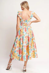 SOFT SUNSHINE WOVEN MIDI DRESS - Flying Tomato - Flyclothing LLC