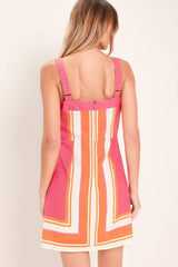 ELECTRIC SUMMER WOVEN MINI DRESS - Flying Tomato - Flyclothing LLC