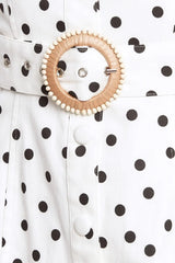 FRENCH DOT AFFAIR WOVEN MINI DRESS - Flying Tomato - Flyclothing LLC