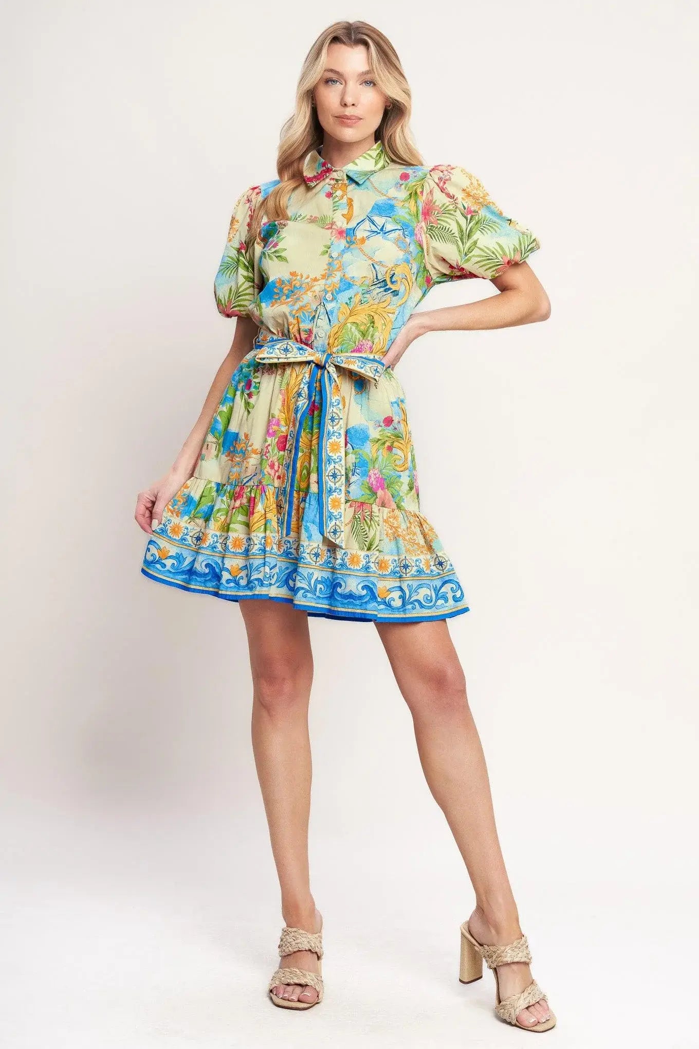 MEET ME IN PARADISE WOVEN MINI DRESS - Flying Tomato - Flyclothing LLC