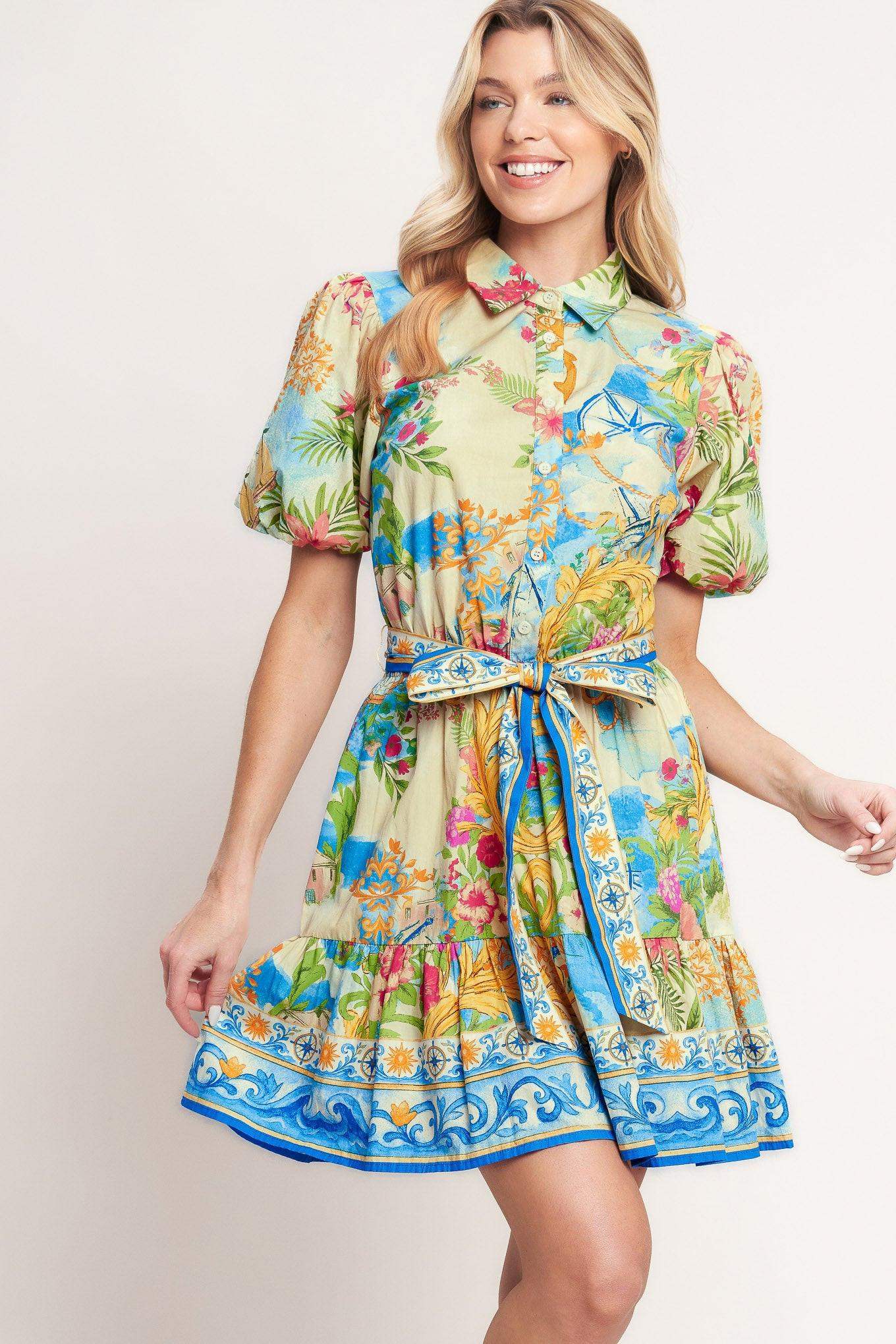 MEET ME IN PARADISE WOVEN MINI DRESS - Flying Tomato - Flyclothing LLC