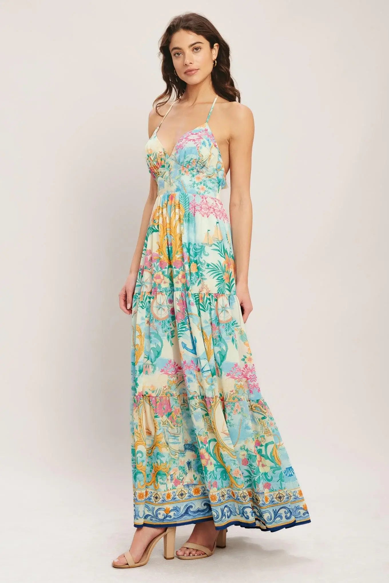CAPRI SAIL AWAY WOVEN MAXI DRESS - Flying Tomato - Flyclothing LLC