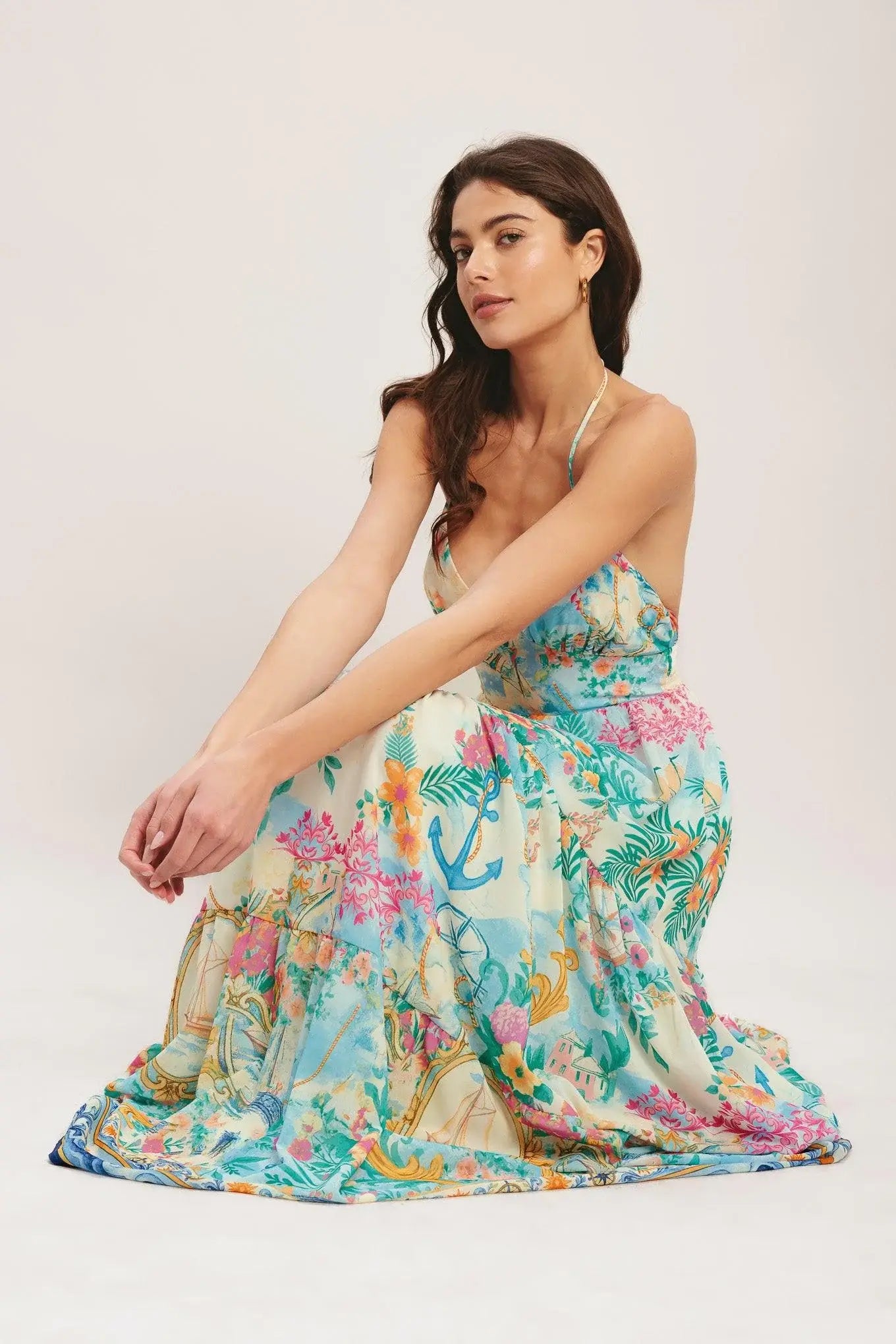 CAPRI SAIL AWAY WOVEN MAXI DRESS - Flying Tomato - Flyclothing LLC