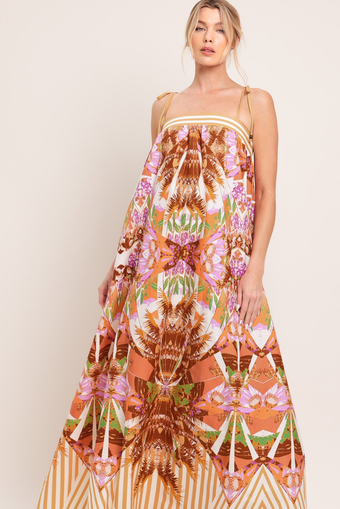 PALM OASIS WOVEN MAXI DRESS - Flying Tomato - Flyclothing LLC