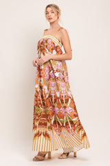 PALM OASIS WOVEN MAXI DRESS - Flying Tomato - Flyclothing LLC