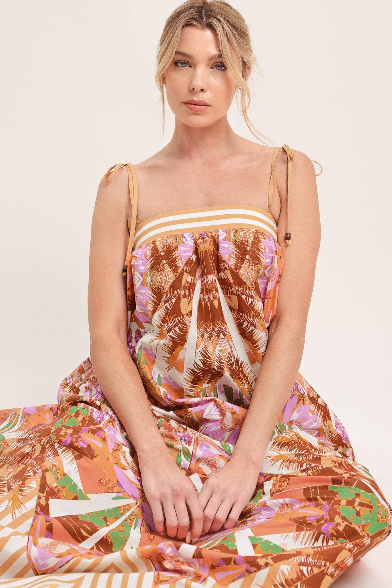 PALM OASIS WOVEN MAXI DRESS