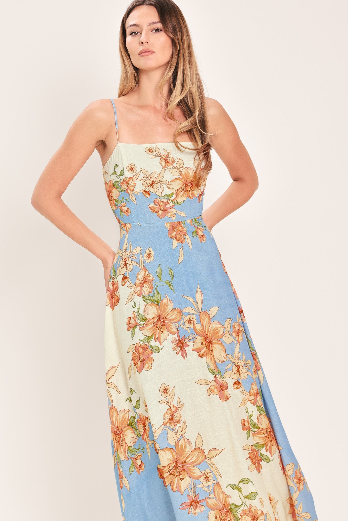 SUMMER SERENADE WOVEN MIDI DRESS - Flying Tomato - Flyclothing LLC