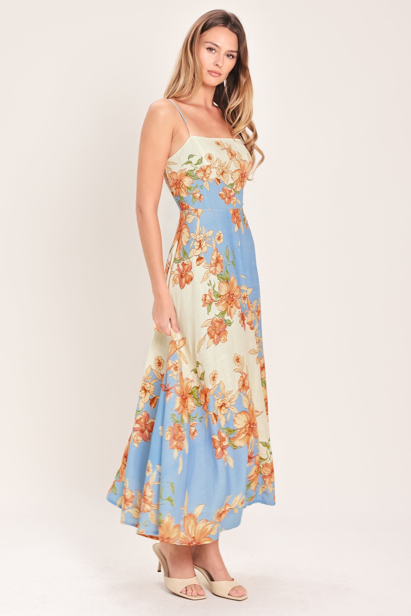 SUMMER SERENADE WOVEN MIDI DRESS - Flying Tomato - Flyclothing LLC