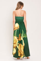 GOLDEN ROSE AFTERGLOW WOVEN MAXI DRESS