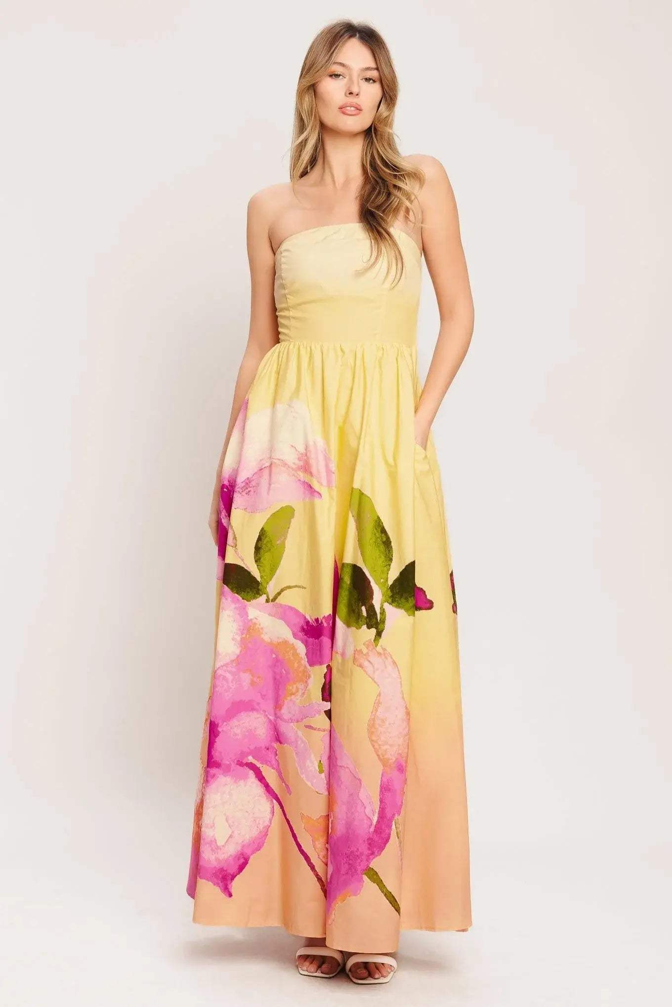 DREAMY OMBRE WOVEN MAXI DRESS - Flying Tomato - Flyclothing LLC