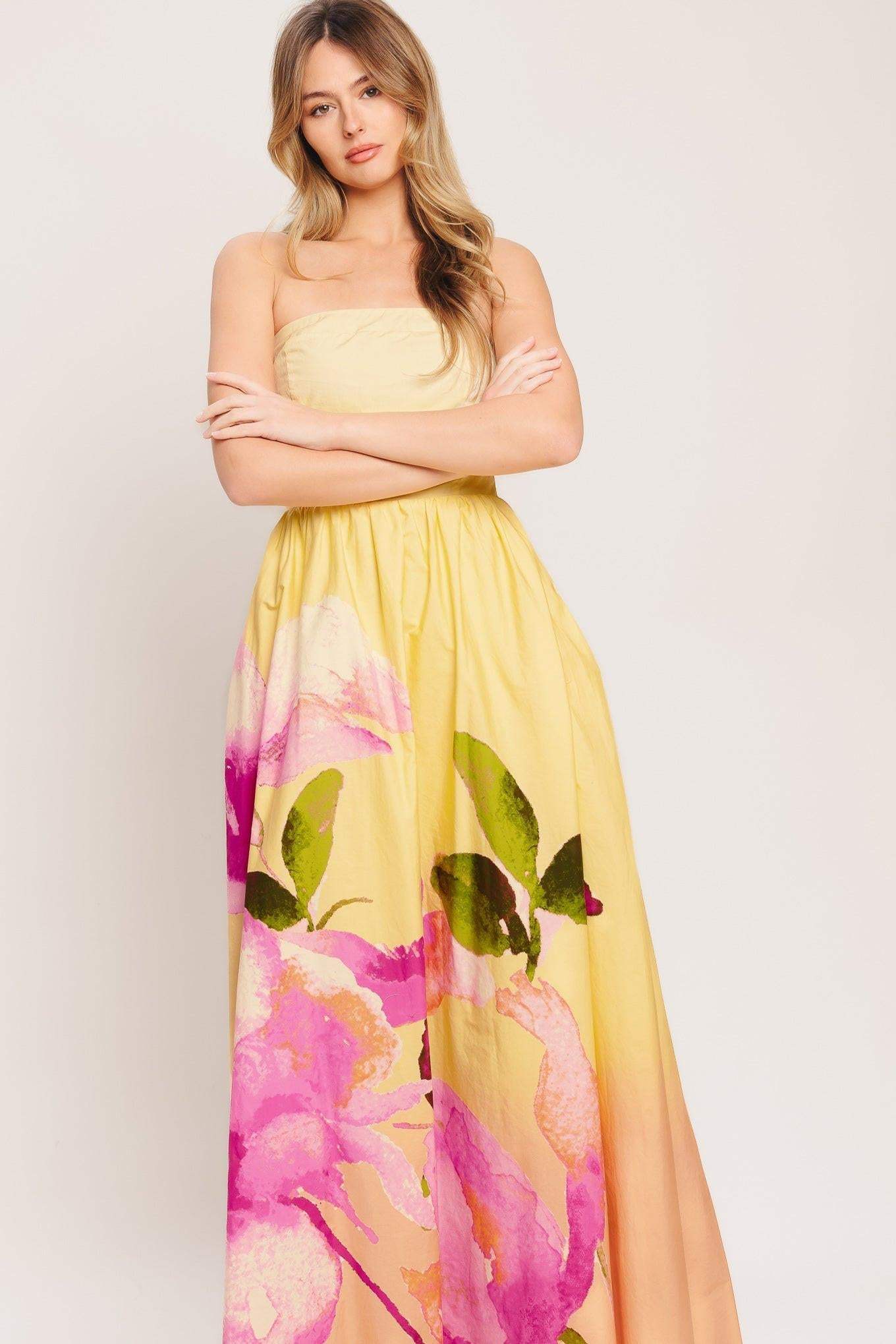 DREAMY OMBRE WOVEN MAXI DRESS - Flying Tomato - Flyclothing LLC