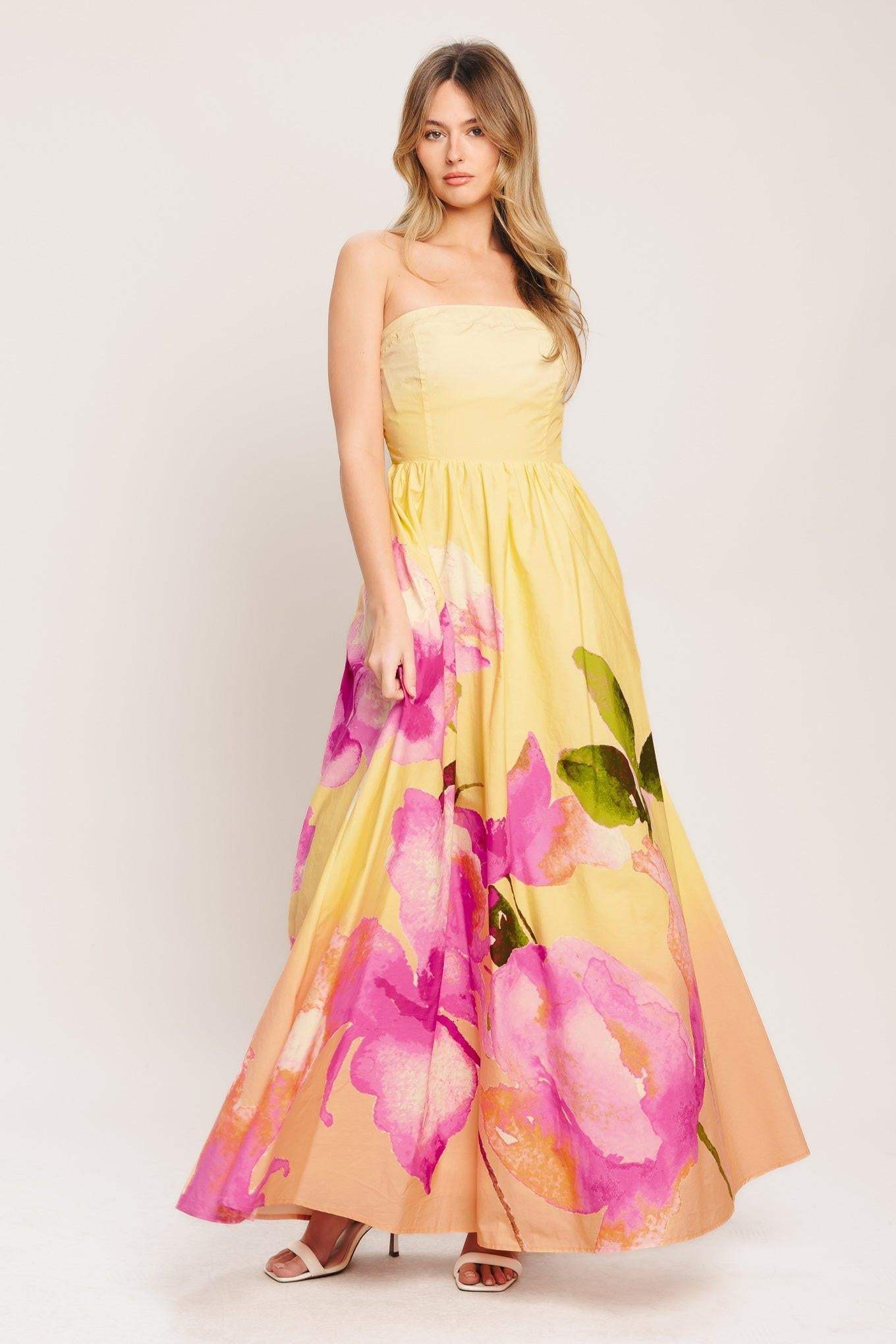 DREAMY OMBRE WOVEN MAXI DRESS - Flying Tomato - Flyclothing LLC
