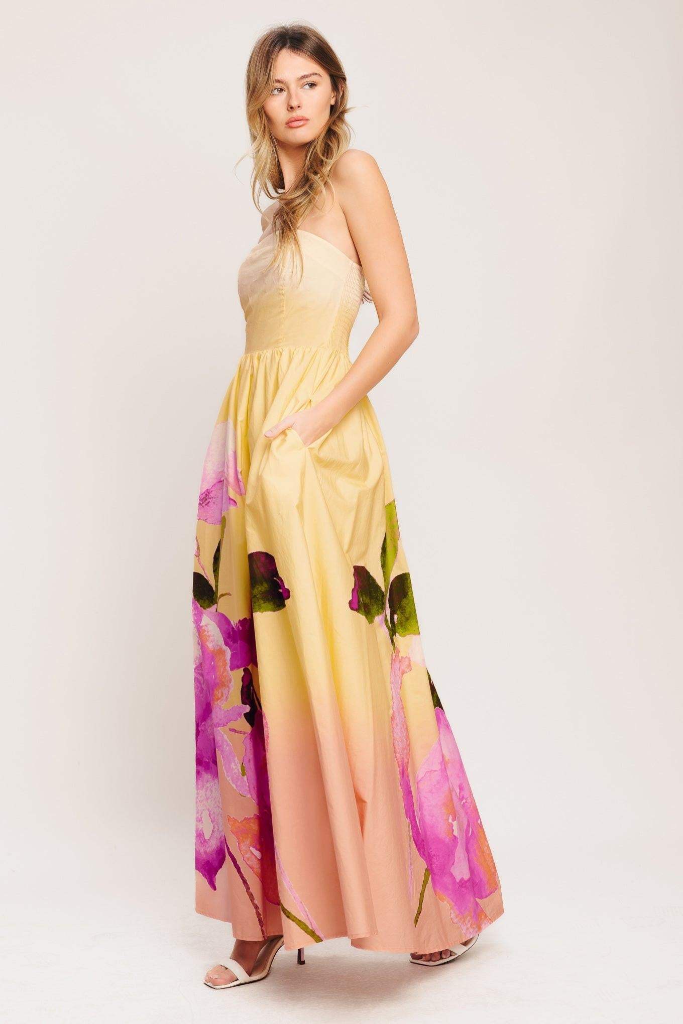 DREAMY OMBRE WOVEN MAXI DRESS - Flying Tomato - Flyclothing LLC
