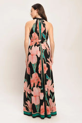 GARDEN NOIR WOVEN MAXI DRESS - Flying Tomato - Flyclothing LLC