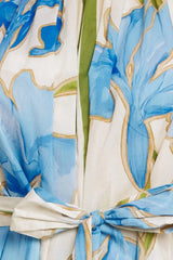 AZURE BLOOM HALTER WOVEN MINI DRESS - Flying Tomato - Flyclothing LLC