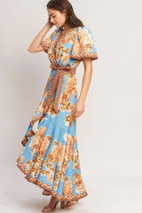 HAVANA HEAT WOVEN HI-LO MIDI DRESS - Flying Tomato - Flyclothing LLC