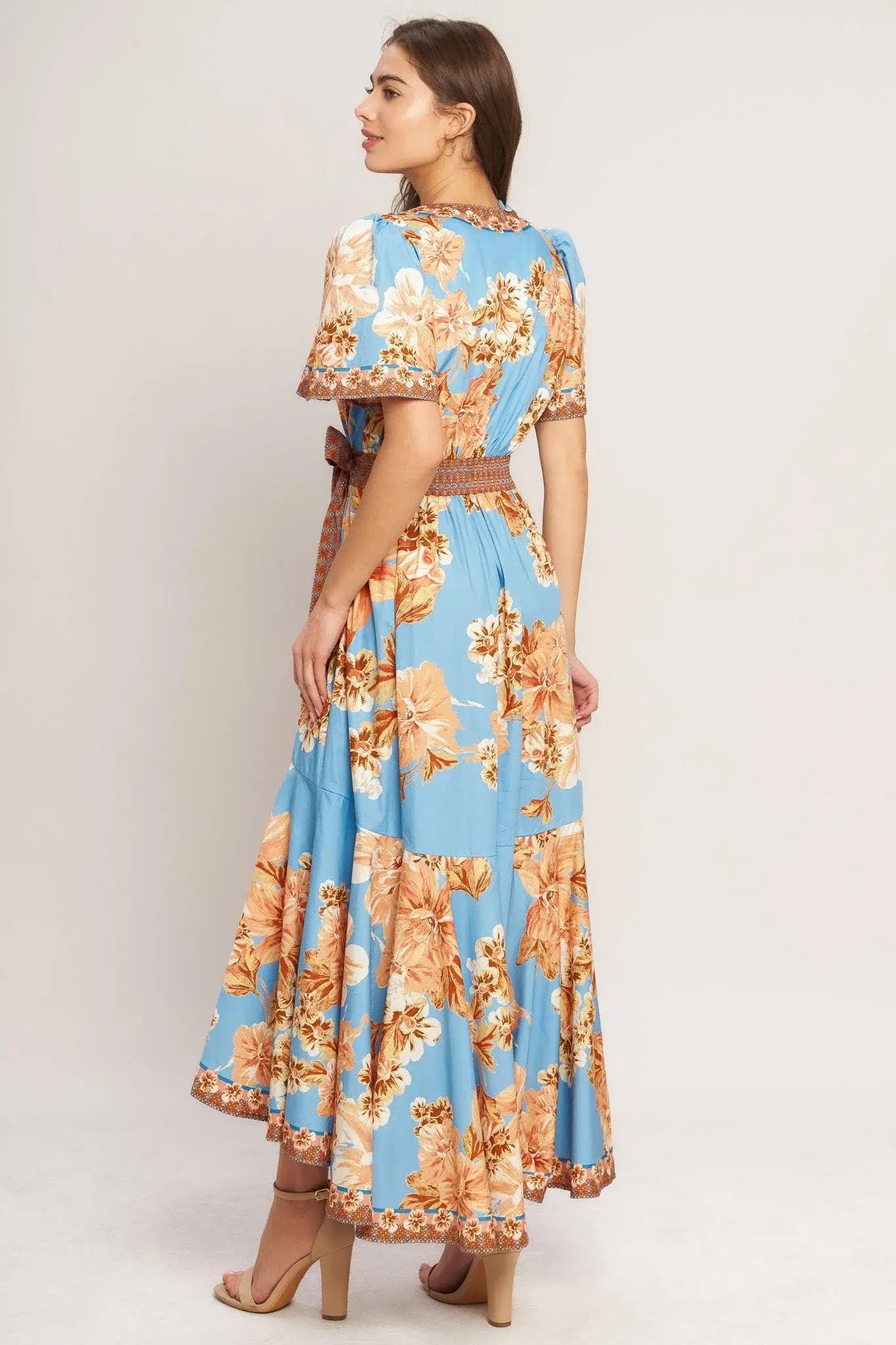 HAVANA HEAT WOVEN HI-LO MIDI DRESS - Flying Tomato - Flyclothing LLC