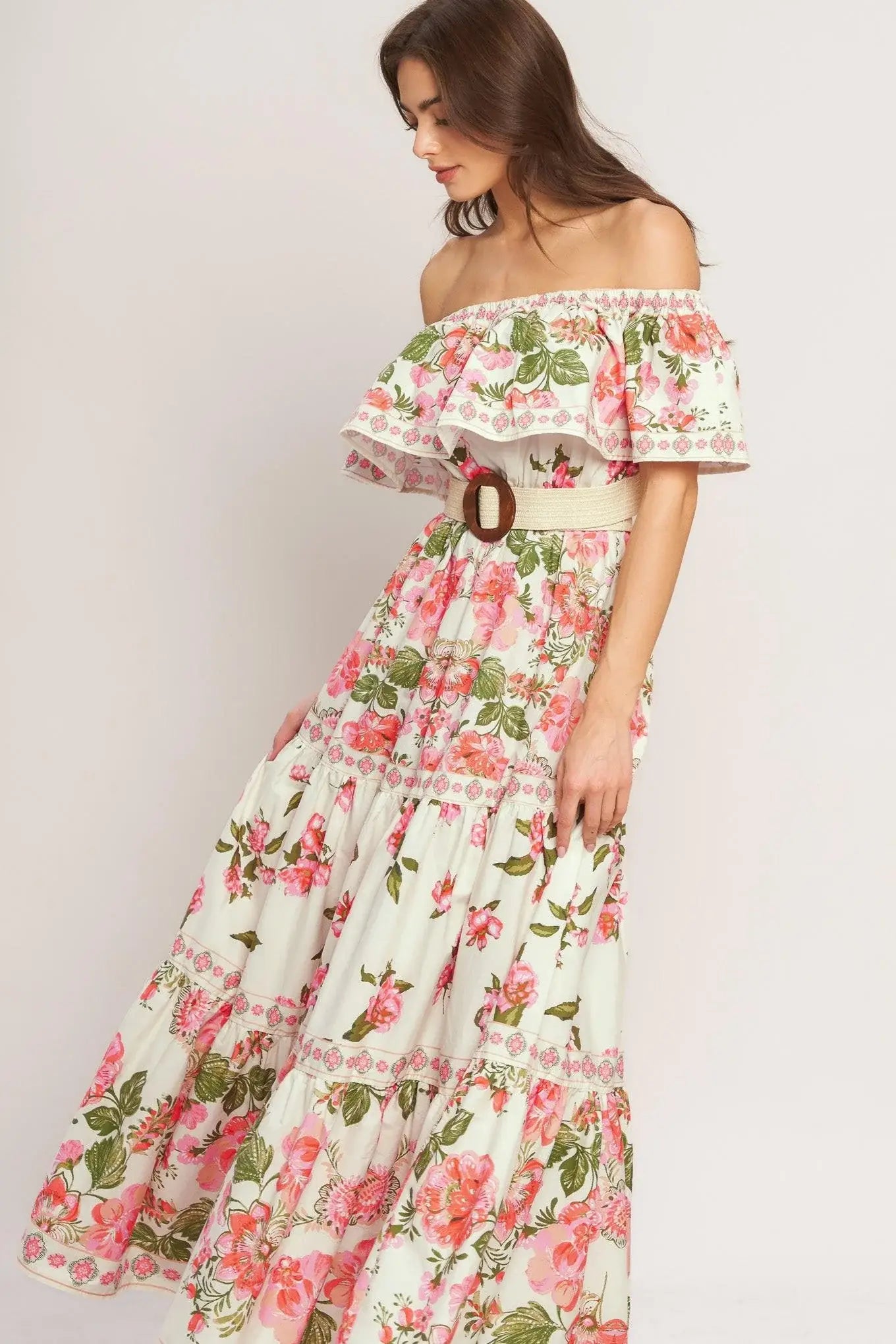 SWEET ESCAPE OFF SHOULDER MAXI DRESS - Flying Tomato - Flyclothing LLC