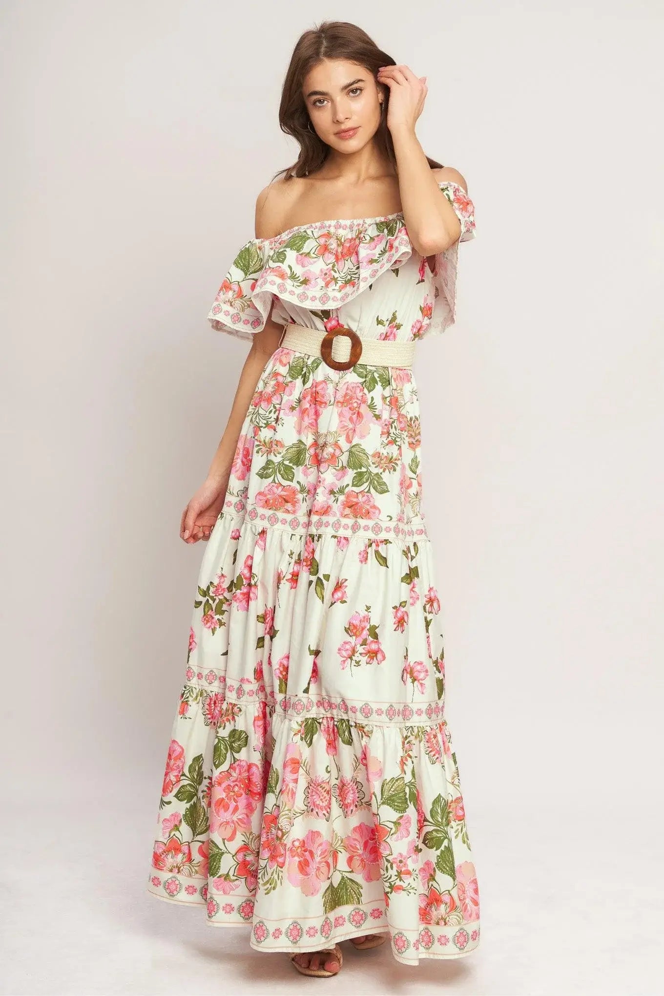 SWEET ESCAPE OFF SHOULDER MAXI DRESS - Flying Tomato - Flyclothing LLC
