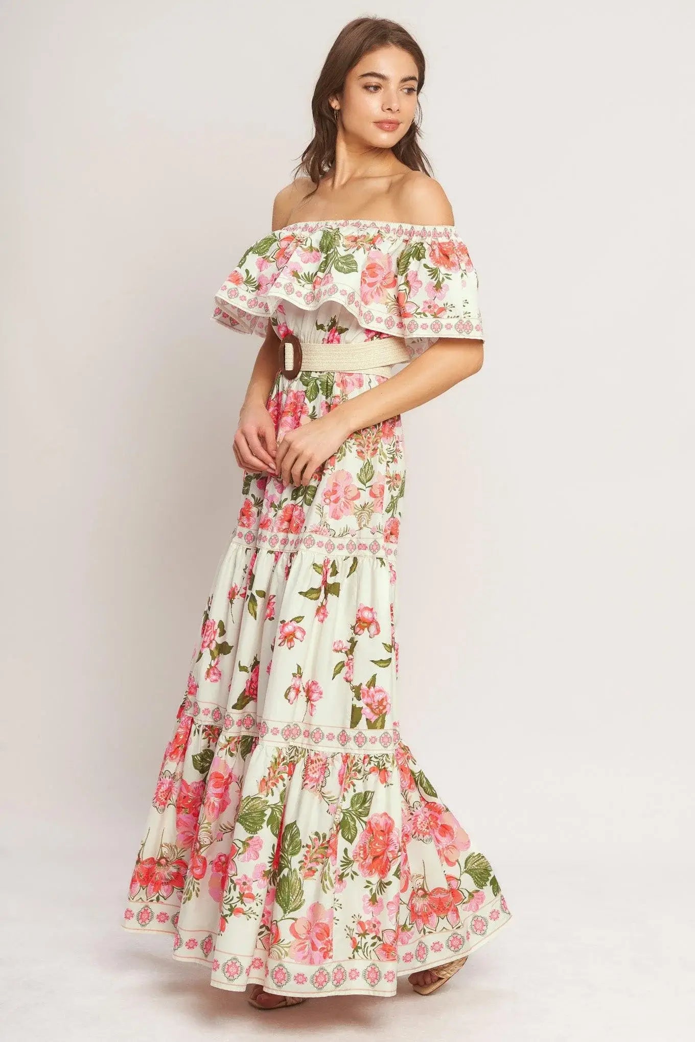 SWEET ESCAPE OFF SHOULDER MAXI DRESS - Flying Tomato - Flyclothing LLC