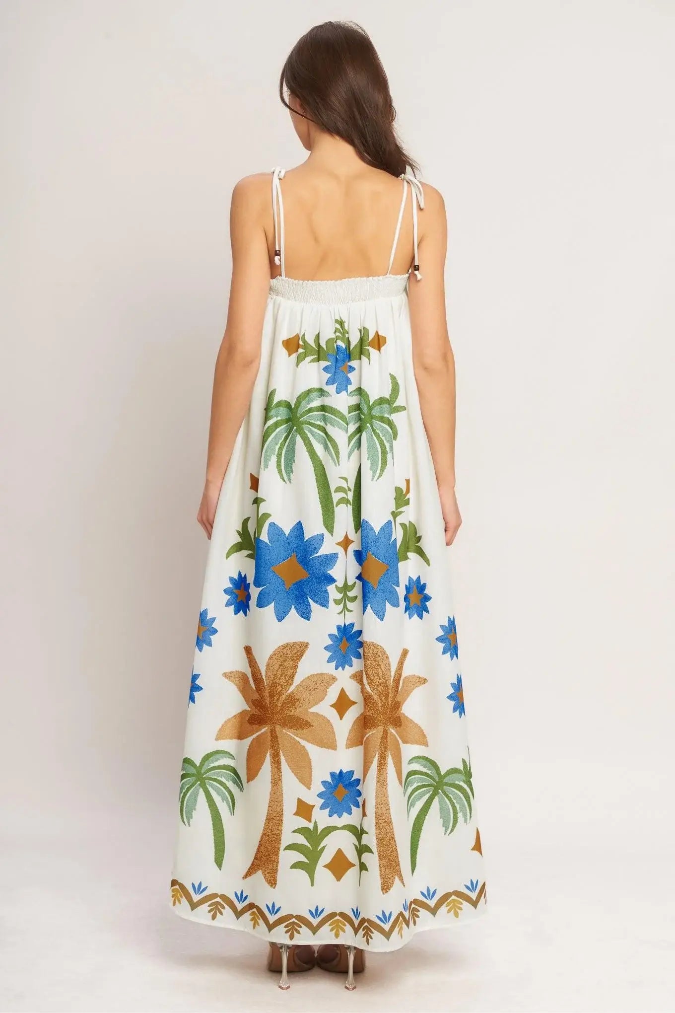 TROPIC ARTE FLOW WOVEN MAXI DRESS - Flying Tomato - Flyclothing LLC