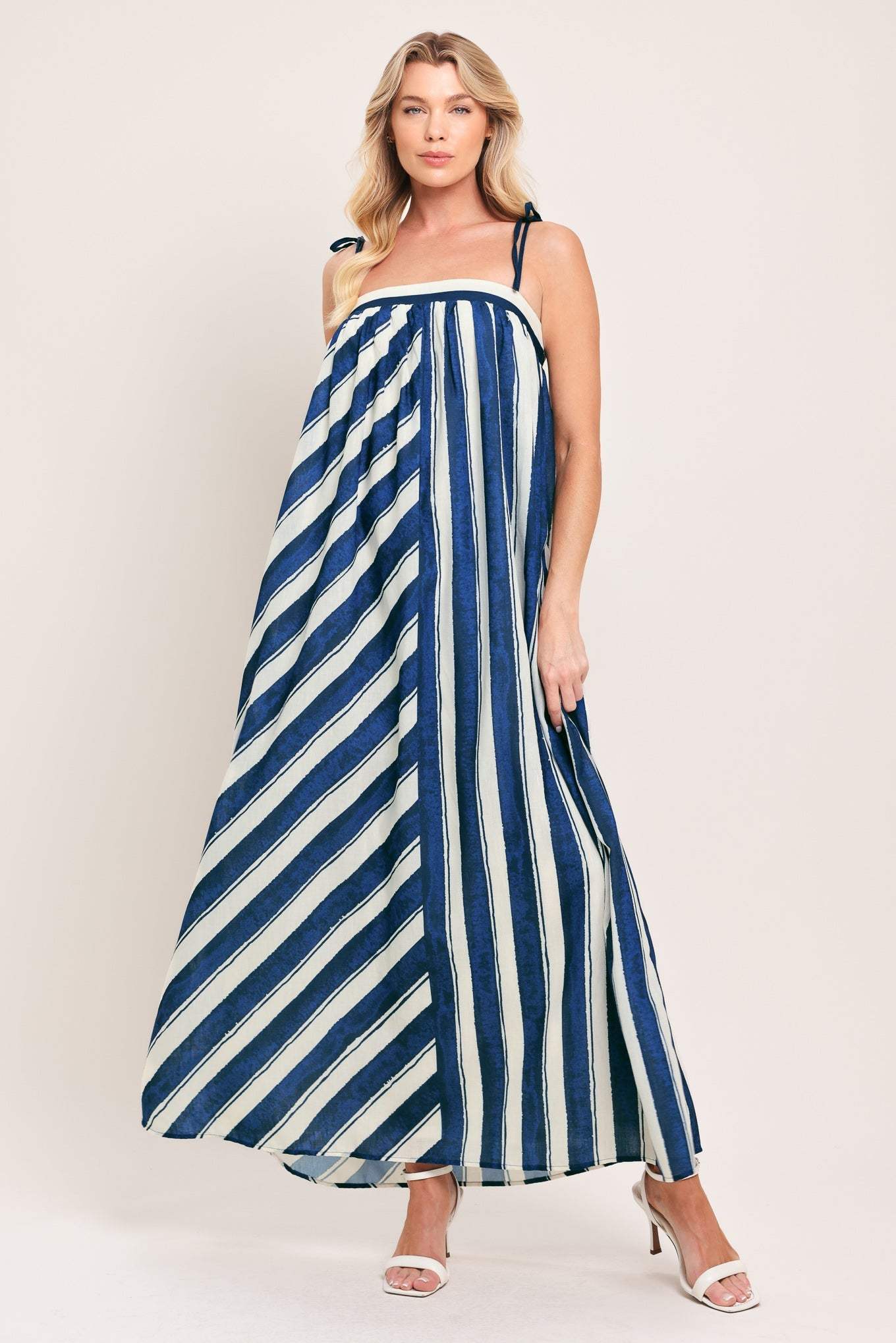 SEA RHYTHM WOVEN MAXI DRESS - Flying Tomato - Flyclothing LLC