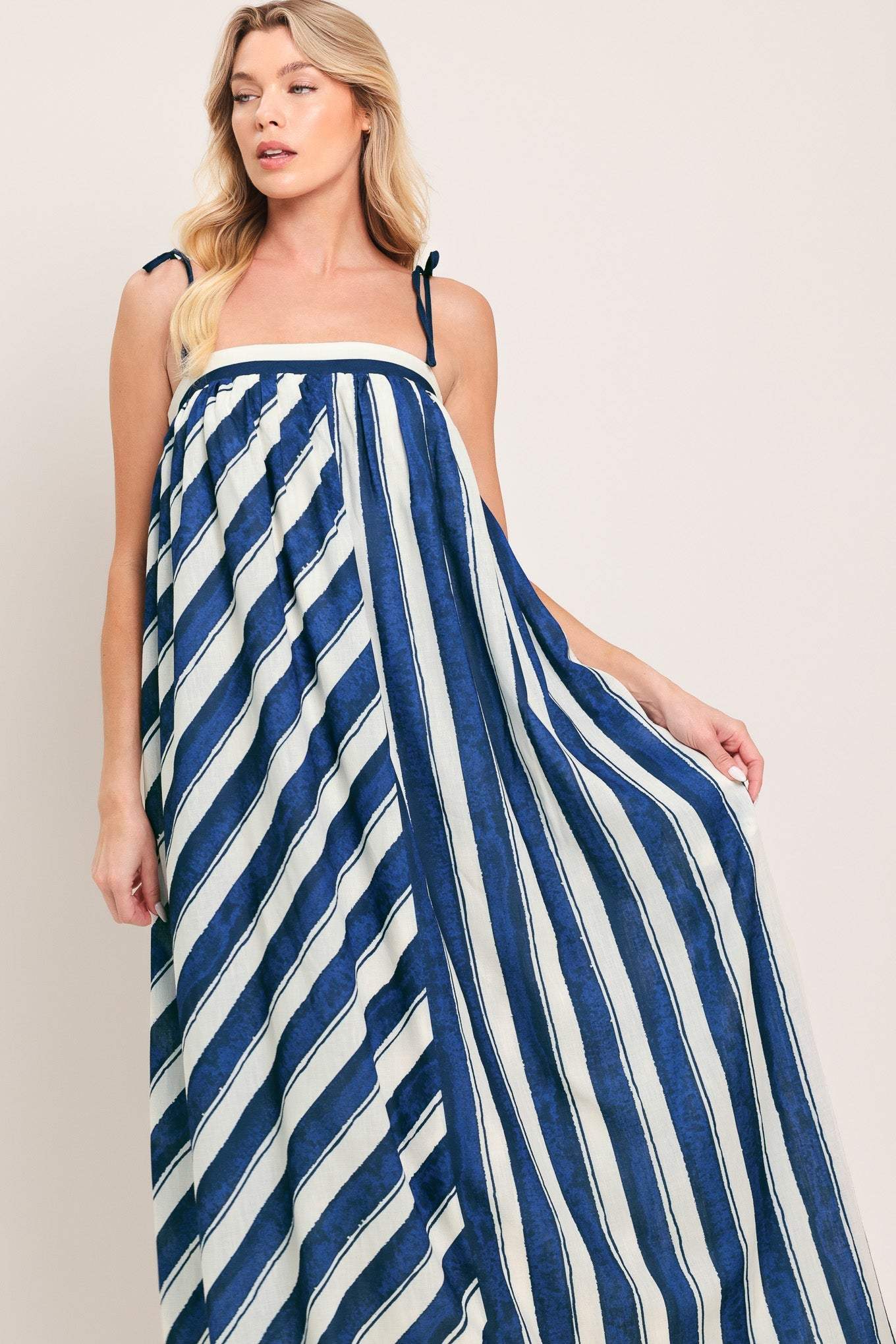 SEA RHYTHM WOVEN MAXI DRESS - Flying Tomato - Flyclothing LLC