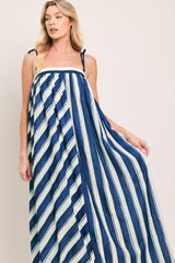SEA RHYTHM WOVEN MAXI DRESS - Flying Tomato - Flyclothing LLC