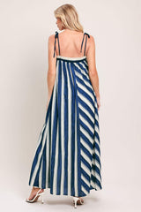 SEA RHYTHM WOVEN MAXI DRESS - Flying Tomato - Flyclothing LLC